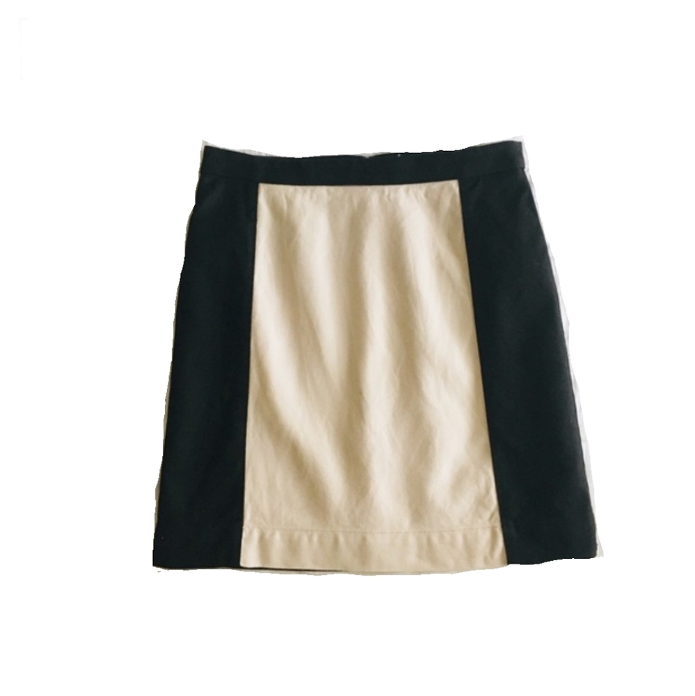 Black and beige Loft Pencil cotton skirt 4p 🗝